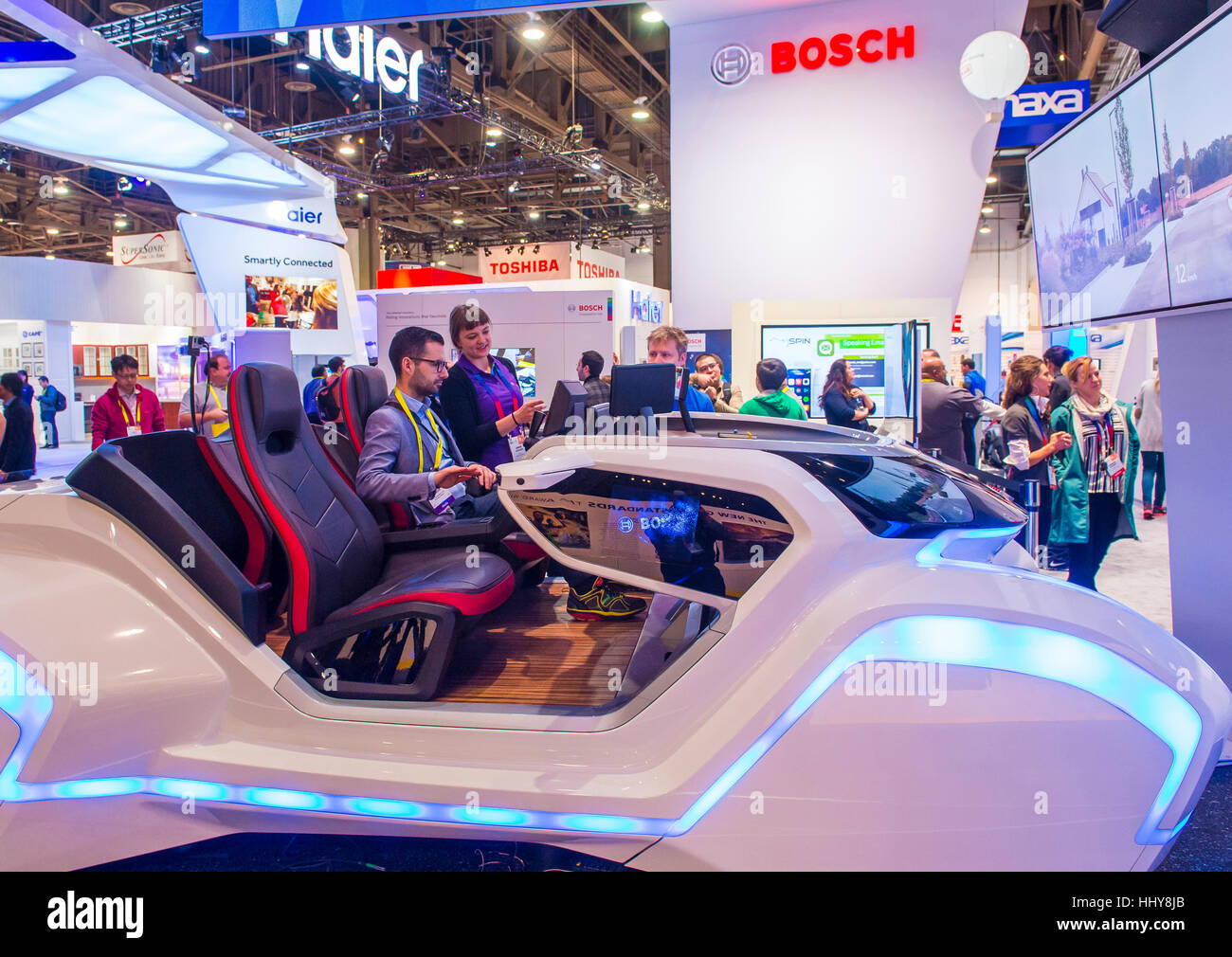 LAS VEGAS - JAN 08 : The Bosch booth at the CES show in Las Vegas on  January 08 2017 , CES is the world's leading consumer-electronics show  Stock Photo - Alamy