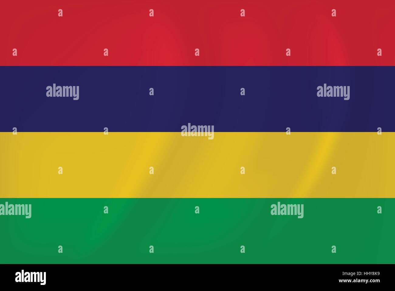 Vector image of the Mauritius waving flag Stock Vector Image & Art - Alamy