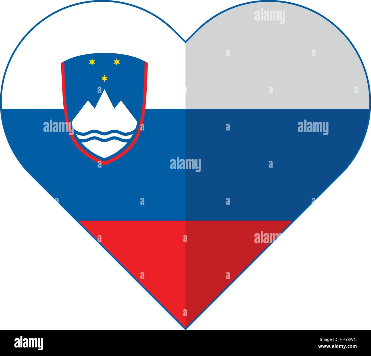 Vector image of the Slovenia flat heart flag Stock Vector Image & Art ...