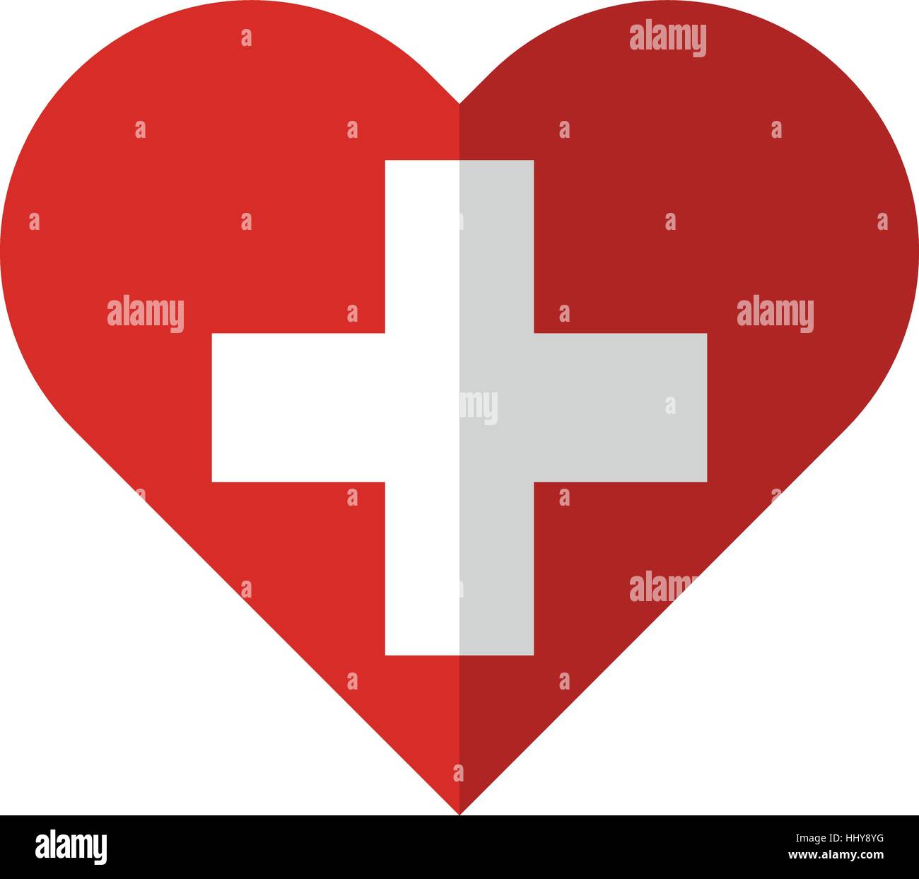 Vector image of the Switzerland flat heart flag Stock Vector Image &amp; Art - Alamy