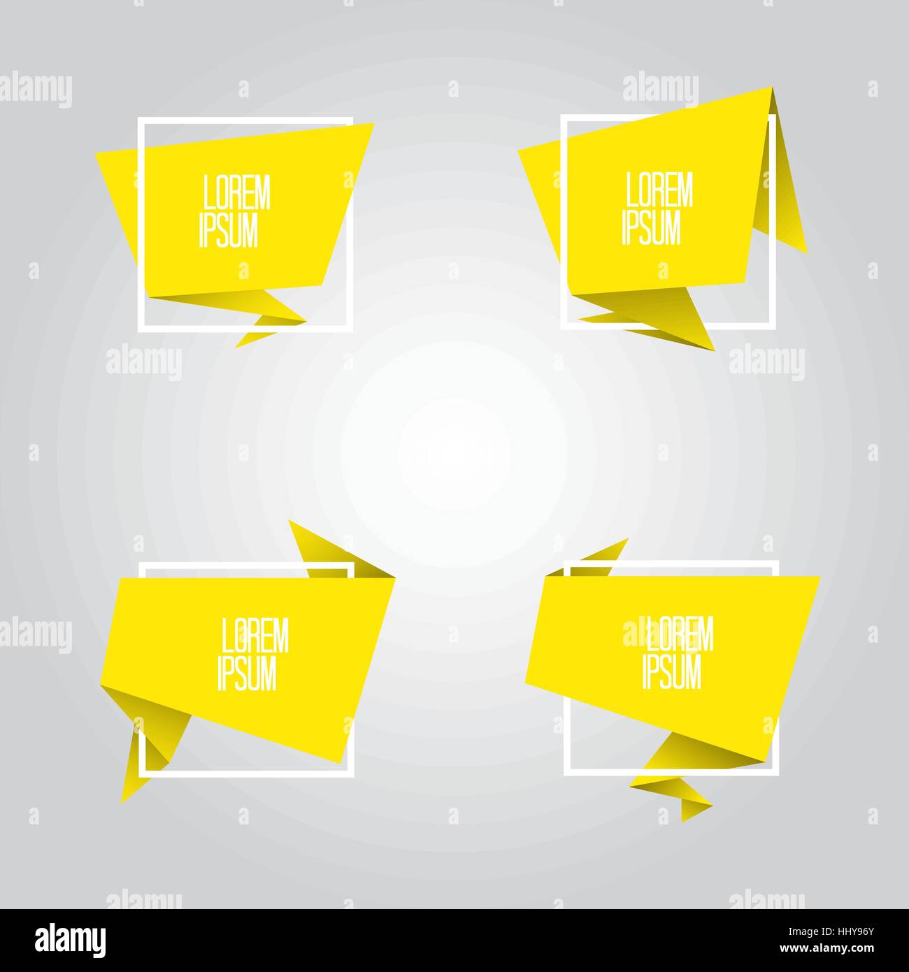 Abstract geometric origami speech bubble. Vector illustration Stock ...