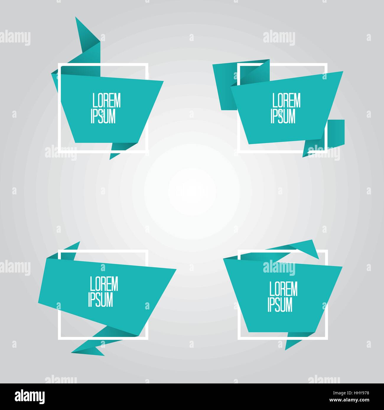 Abstract geometric origami speech bubble. Vector illustration Stock ...