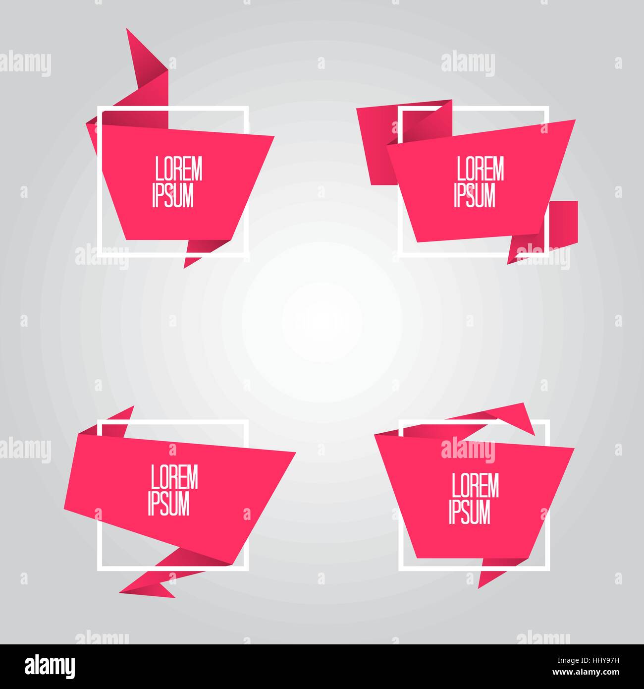 Abstract geometric origami speech bubble. Vector illustration Stock ...