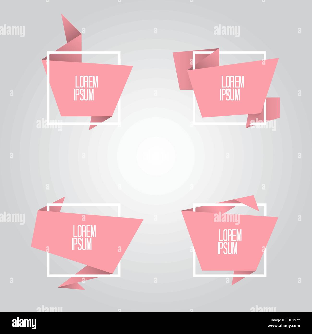 Abstract geometric origami speech bubble. Vector illustration Stock ...