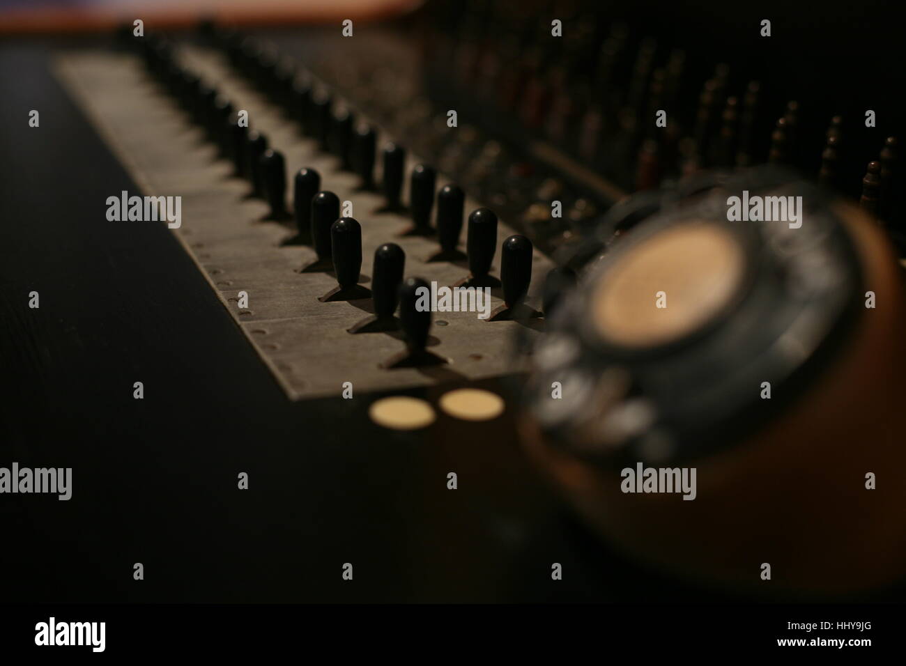 antique switchboard at Spanish hydro electric facility Stock Photo