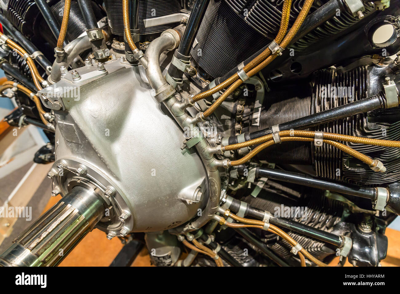 Old aircraft engine Stock Photo