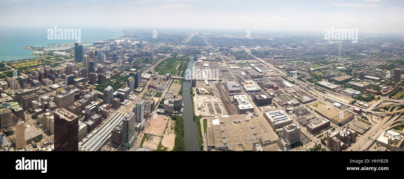 Panorama view of downtown Chicago Stock Photo - Alamy