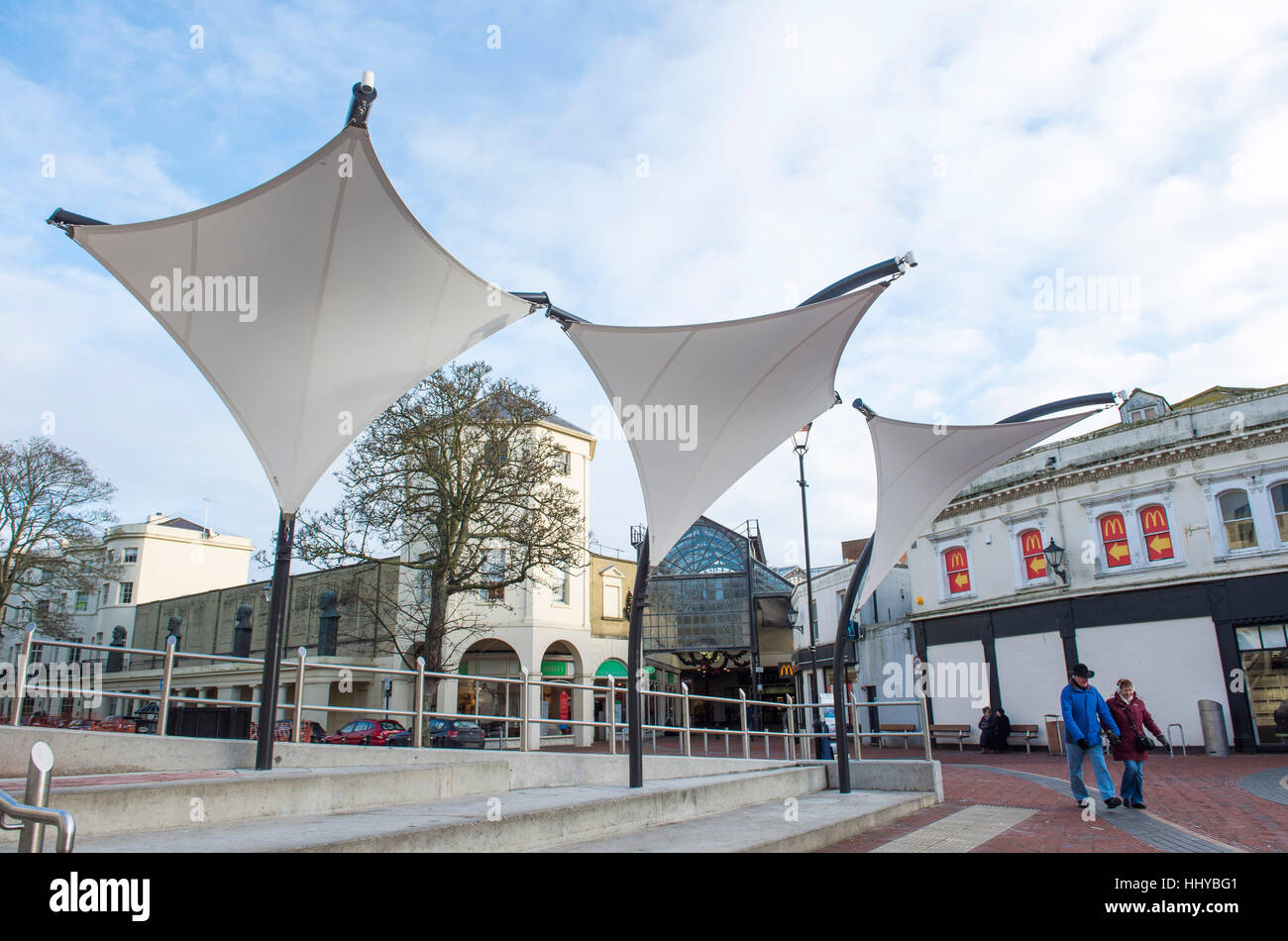 Holder's Corner and Montague Street pedestrian shopping precinct Worthing West Sussex UK Stock Photo