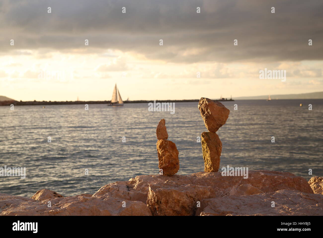 Sunset On The Plage Des Catalans Catalans Beach In