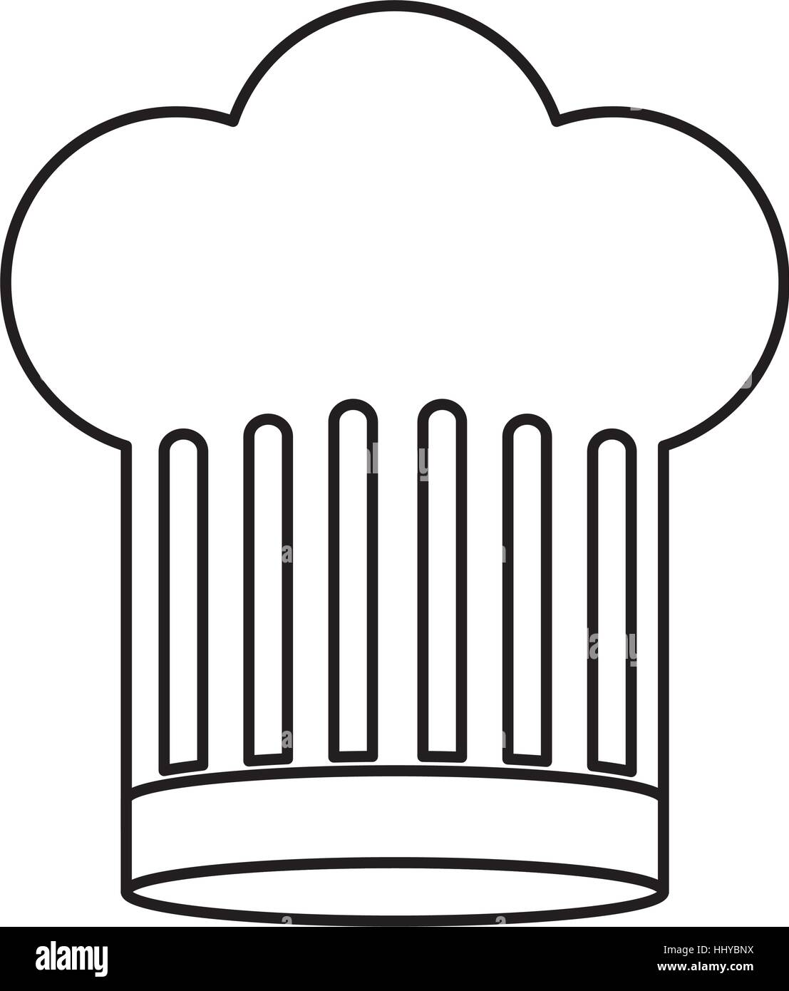 contour of chefs hat large vector illustration Stock Vector Image & Art