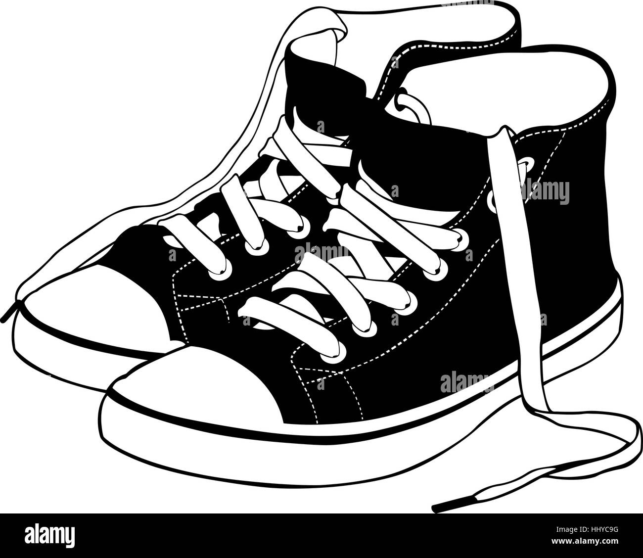 illustration of shoes isolated Stock Vector
