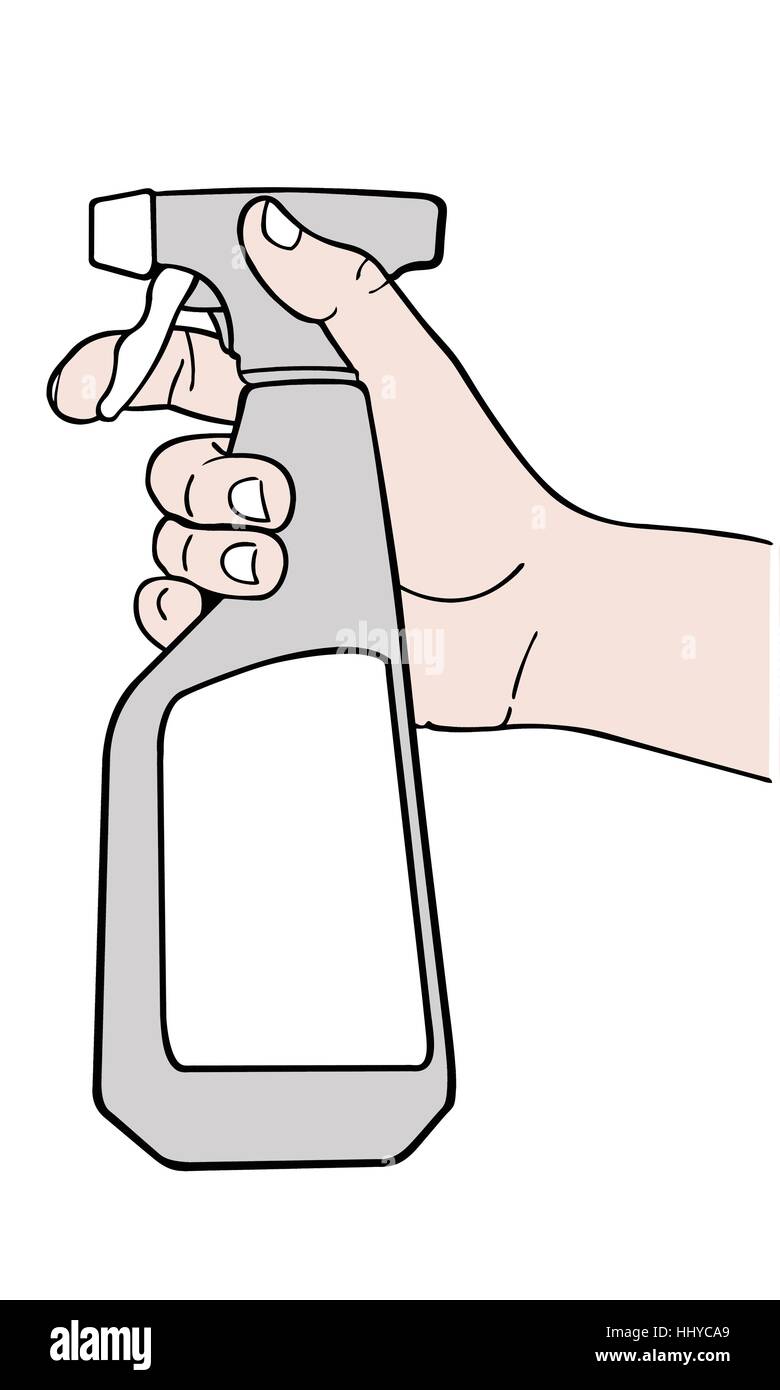 hand with spray isolated Stock Vector Image & Art - Alamy