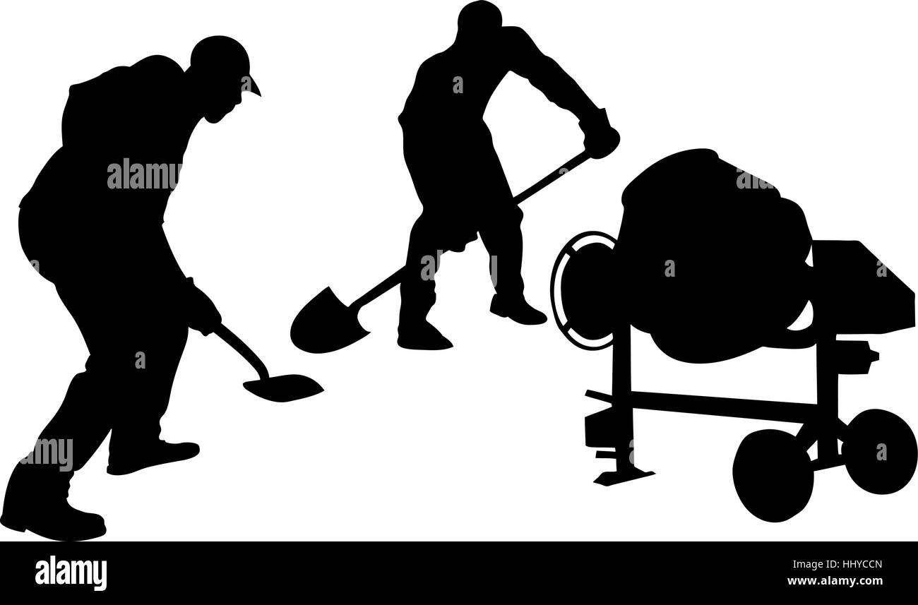 Cement workers Stock Vector Images - Alamy
