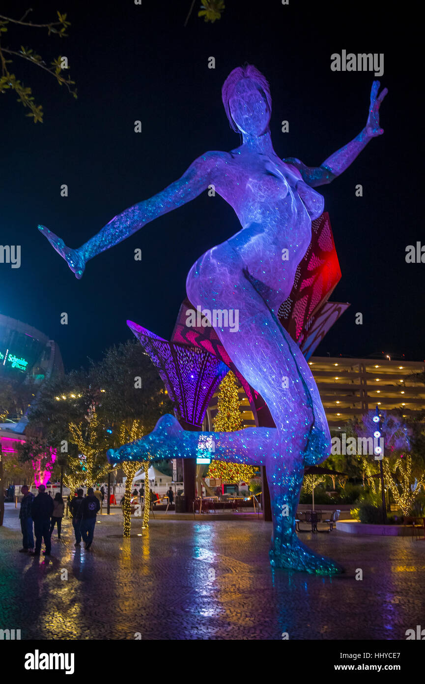 The Bliss Dance Sculpture display at the TMobile park in Las Vegas