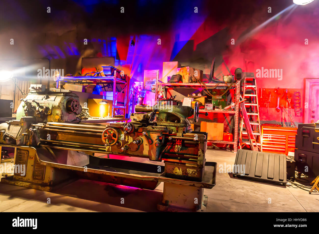 Garage with tools Stock Photo Alamy