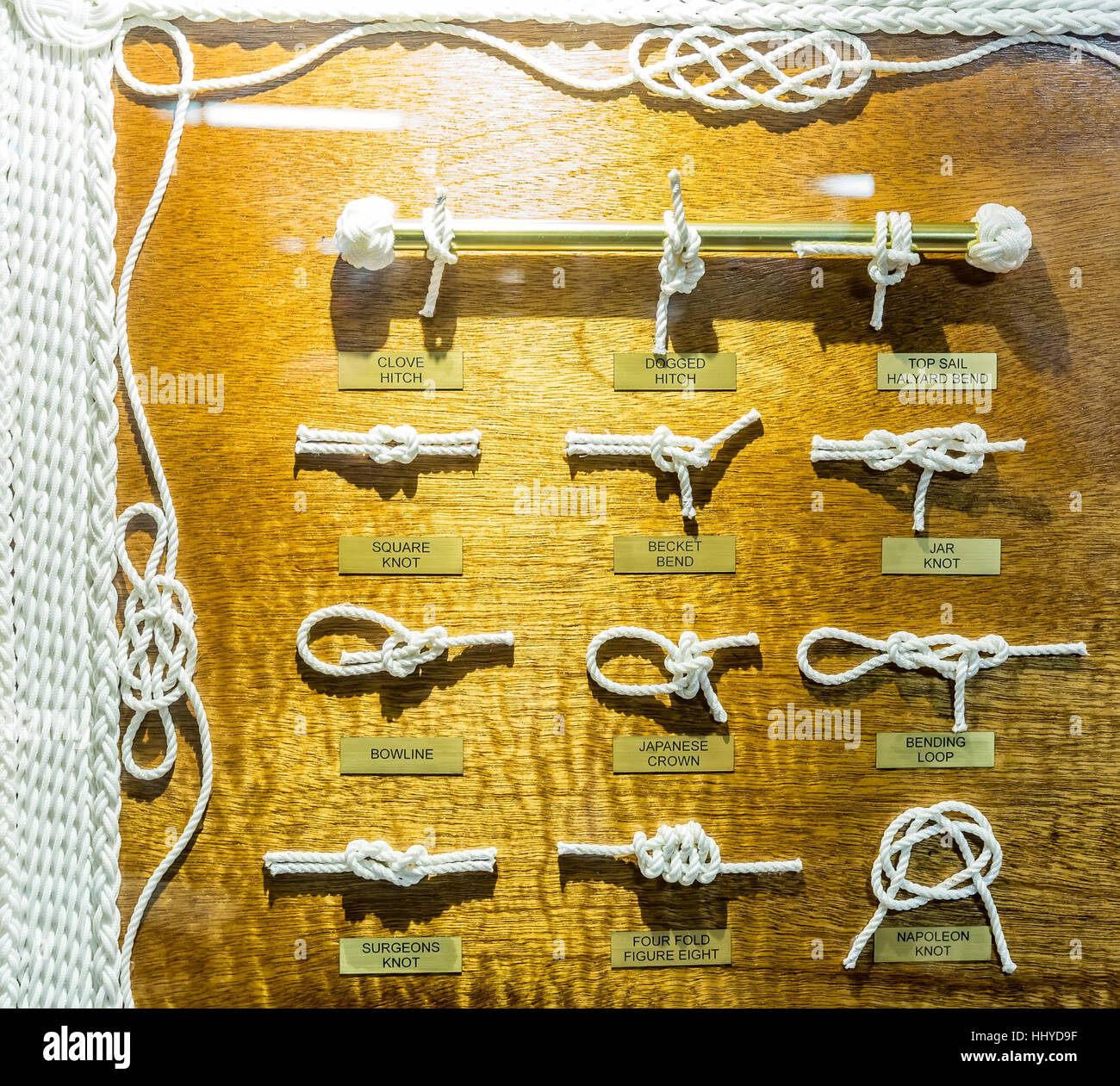 Knot and loop rope set Stock Photo - Alamy