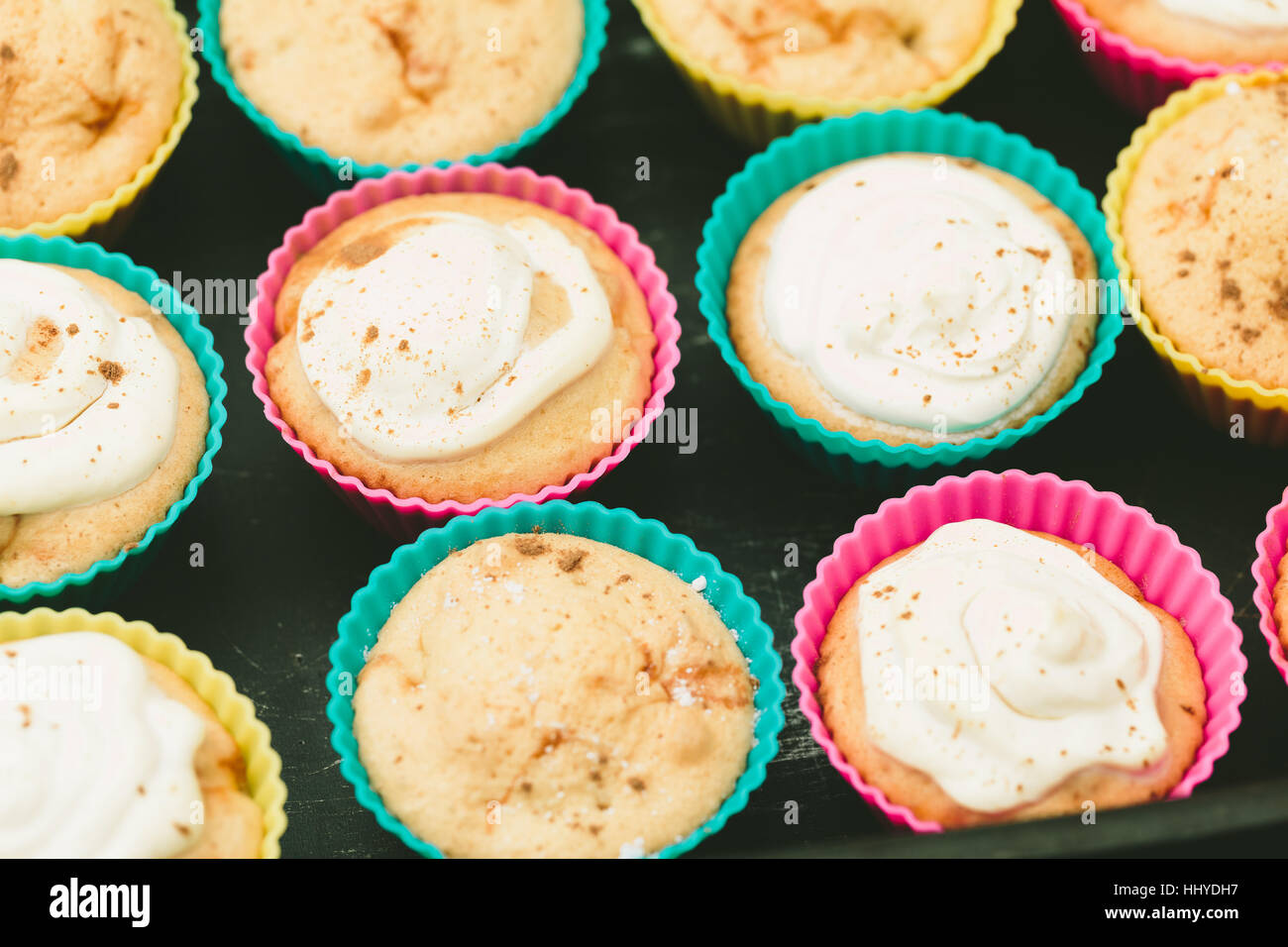 Cupcakes home closeup. Stock Photo