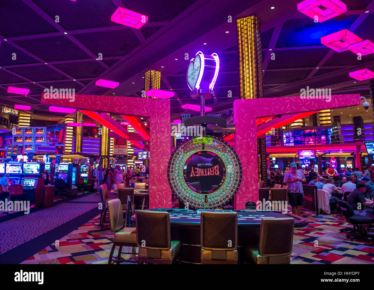 LAS VEGAS - OCT 05 : The Interior Of Planet Hollywood Hotel And Casino On  October 05 , 2016 In Las Vegas. Planet Hollywood Has Over 2,500 Rooms And  It Located On