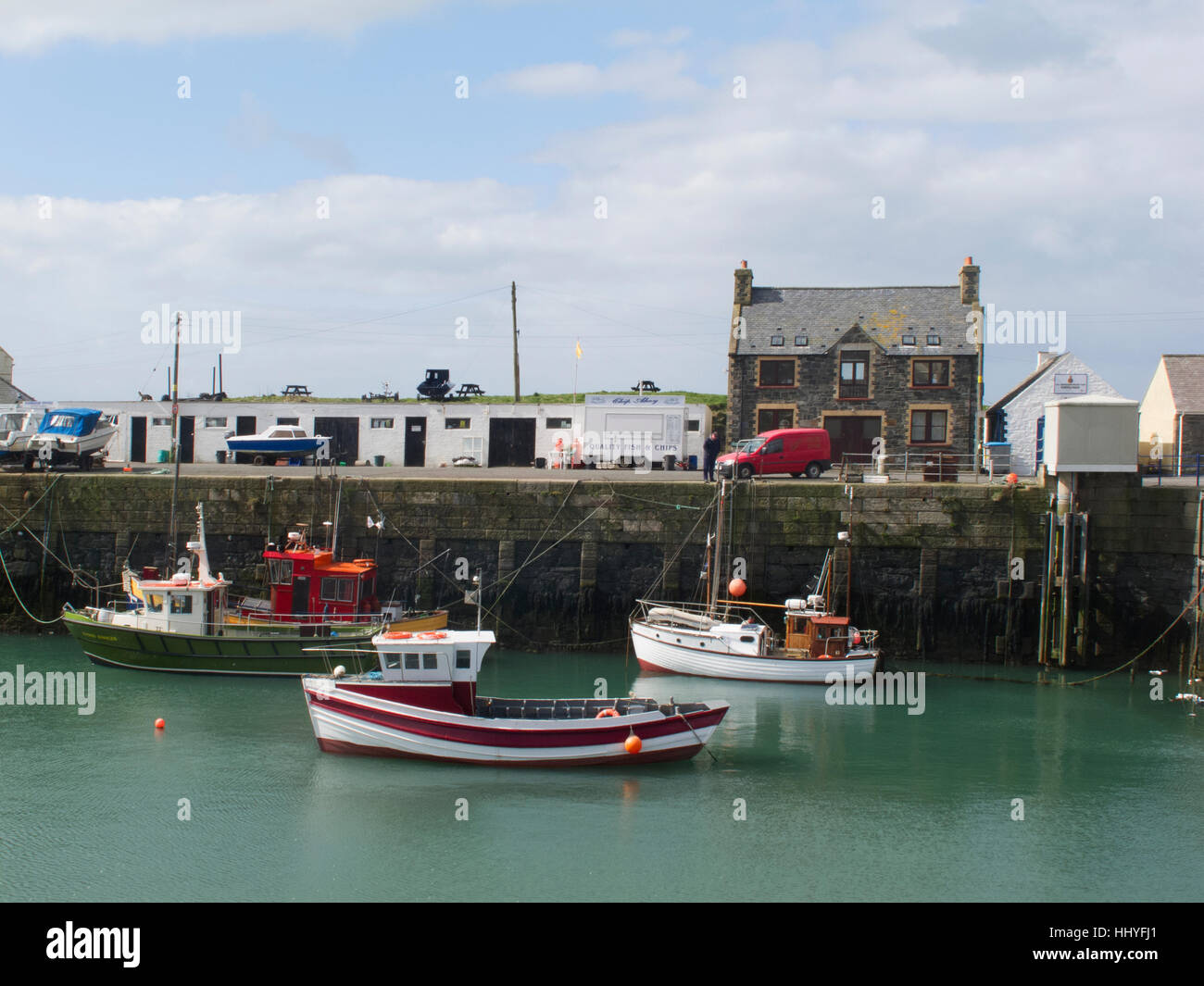 Port Patrick harbour fishing boats. Stock Photo