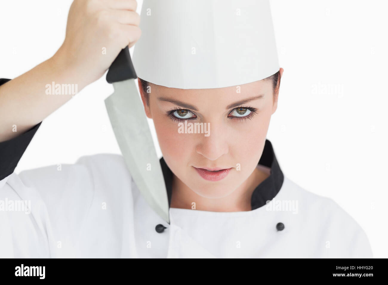 Crazy chef holding knife hi-res stock photography and images - Alamy