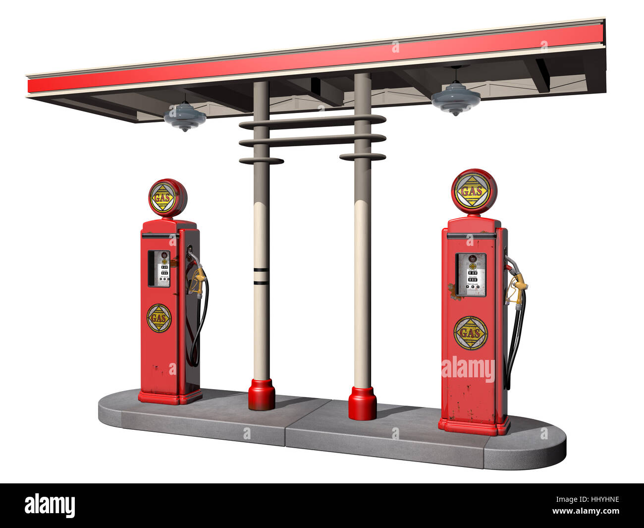 nostalgia, vintage, gas, retro, petrol, gasoline, station, historical, Stock Photo