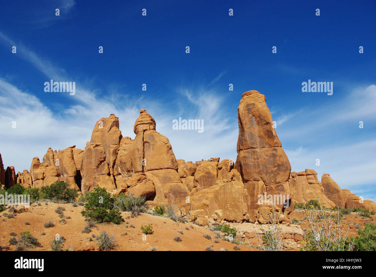 bizarre rocks under bizarre skies,arches national park,utah Stock Photo ...