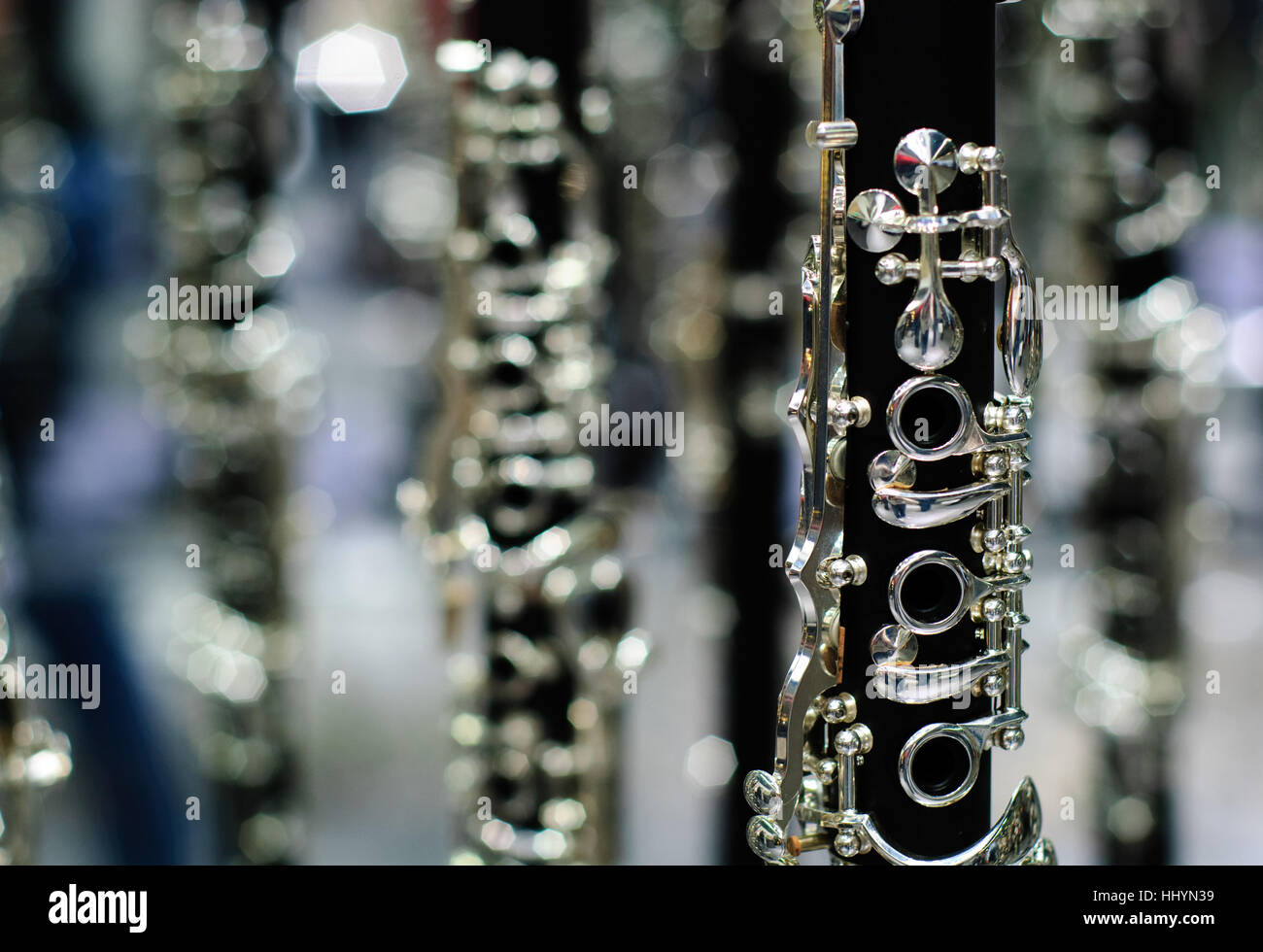 detail, music, clarinet, blur, measure, instrument, method, investment trust Stock Photo