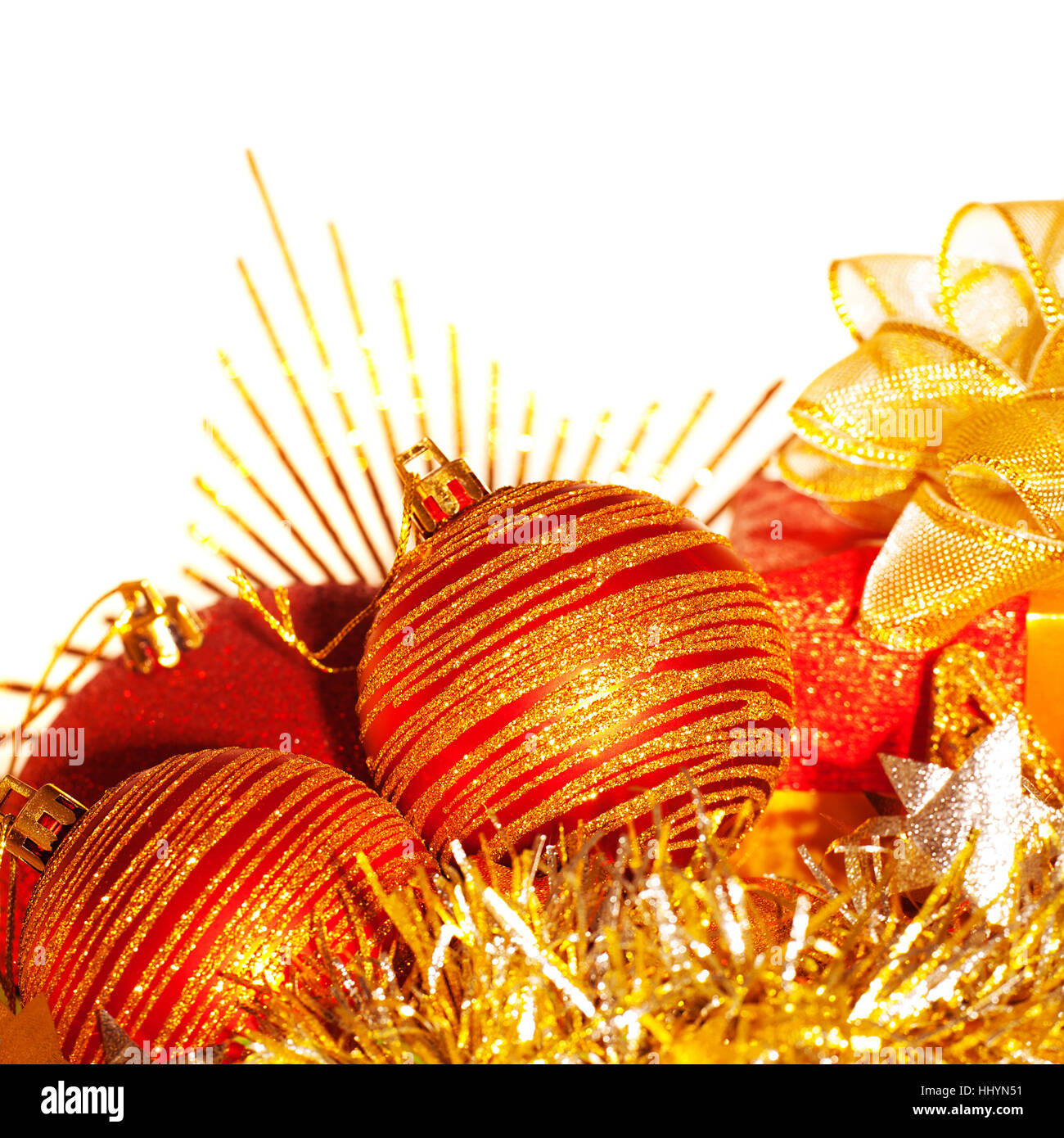 golden, decoration, new year, garland, backdrop, background, red ...