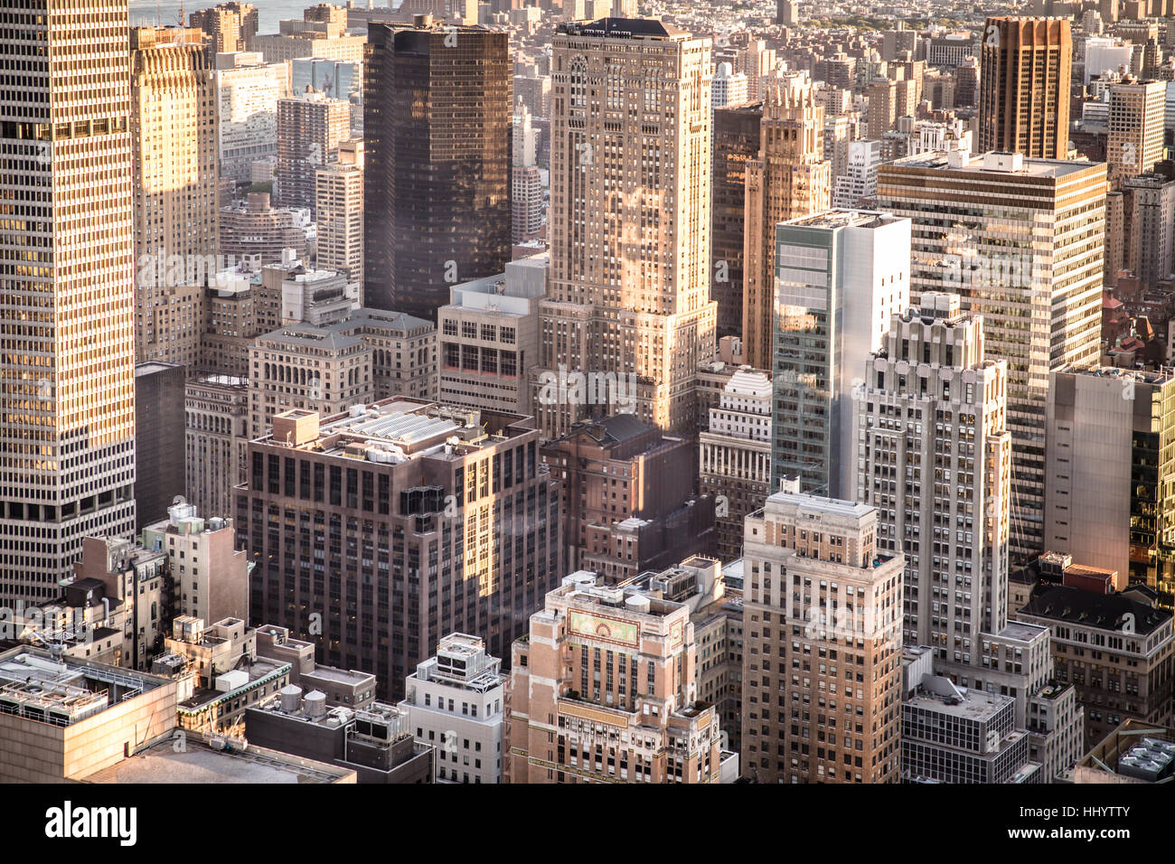 View of many buildings and skyscraper across New York City Stock Photo