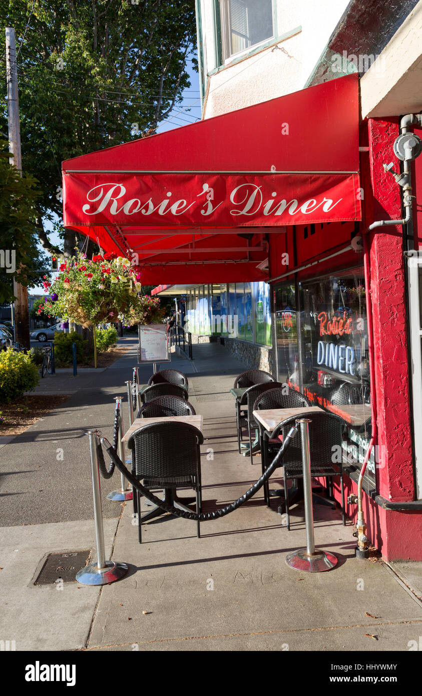 Rosie's diner in Victoria, British Columbia.Vancouver island Stock