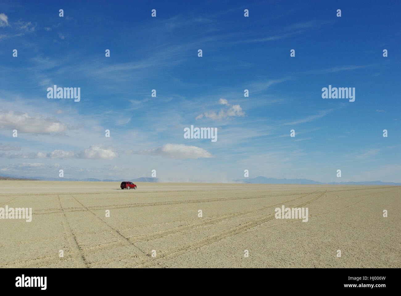 alone in the black rock desert playa,nevada Stock Photo