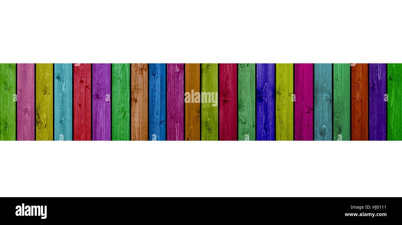 wide strips of colored wood boards Stock Photo