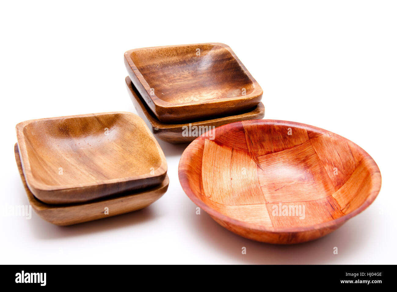 wooden bowls Stock Photo