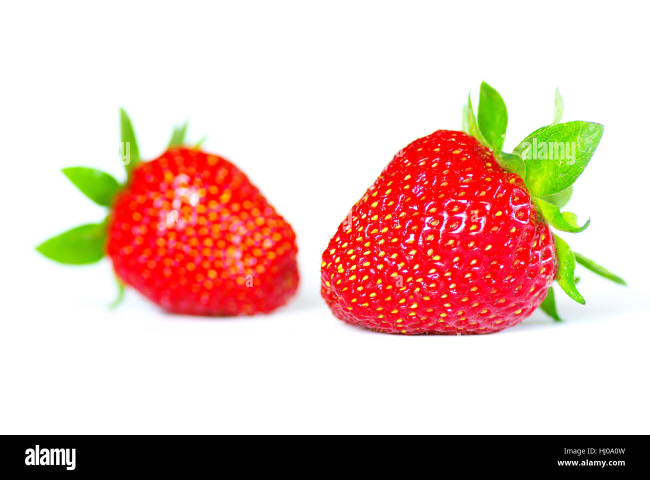 Fresh strawberries isolated on white background Stock Photo - Alamy