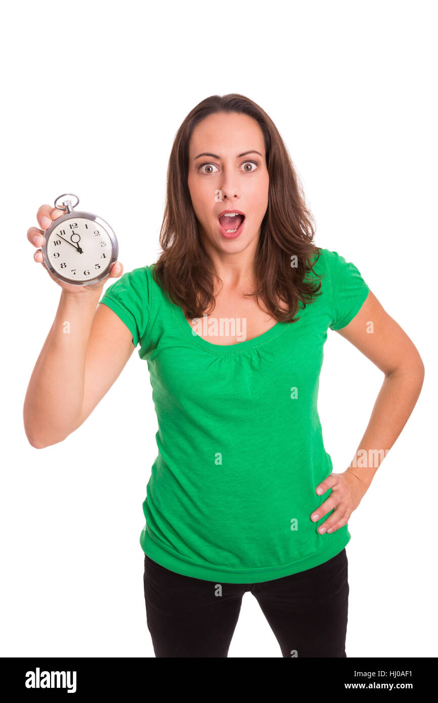 time, delivery, offer, punctual, date, woman, lateness, deadline, respite, Stock Photo