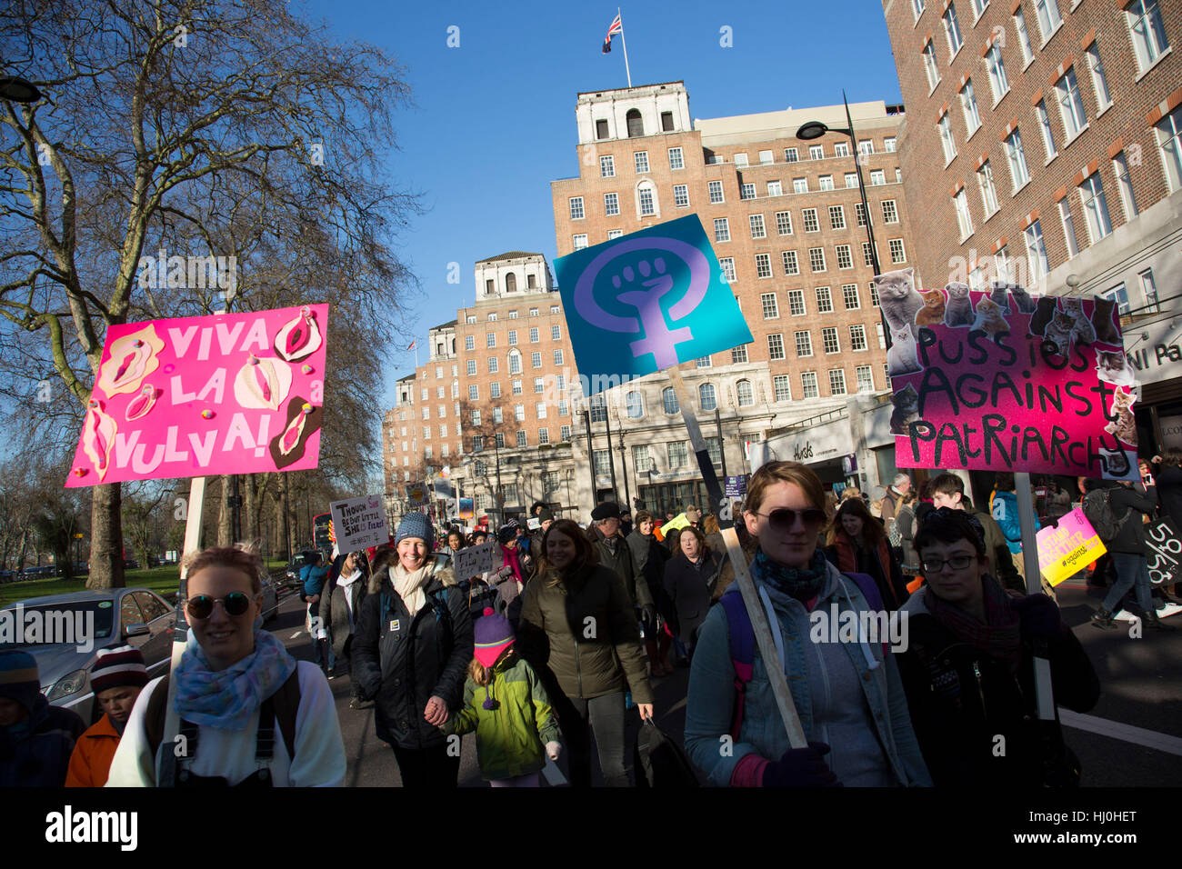 London, UK. 21st January, 2017. Women’s March on London to coincide ...