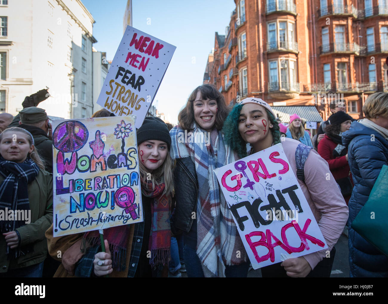 London. UK 21st January. Thousands attend the women's march on London ...