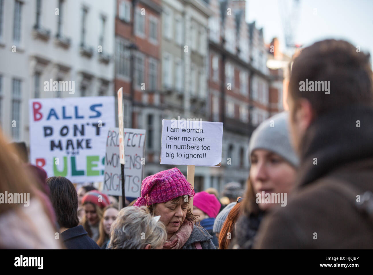 London. UK 21st January. Thousands attend the women's march on London ...
