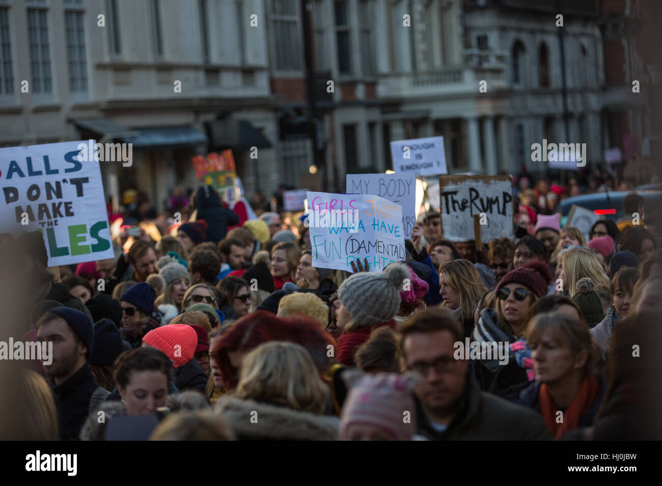 London. UK 21st January. Thousands attend the women's march on London ...