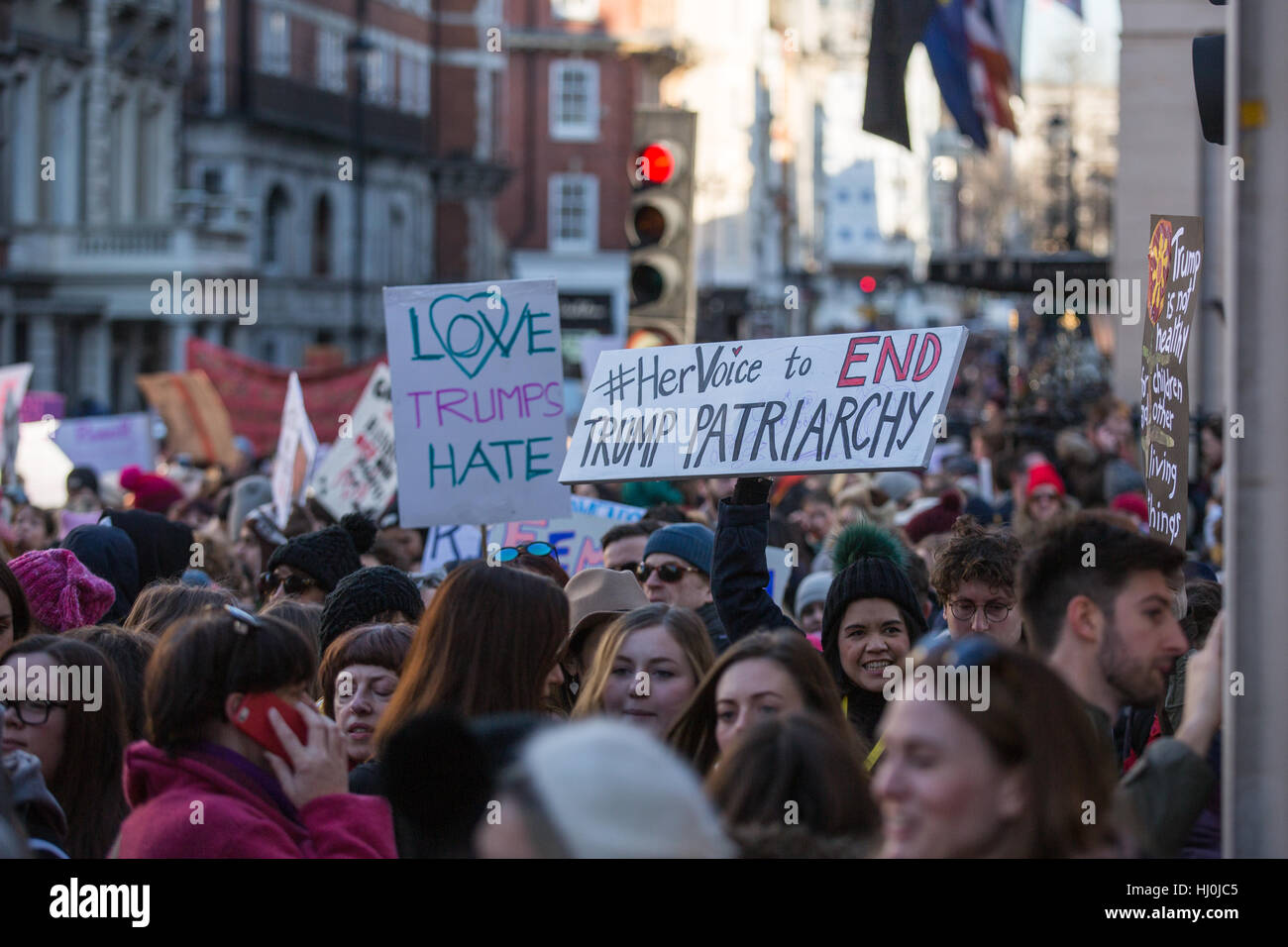 London. UK 21st January. Thousands attend the women's march on London ...