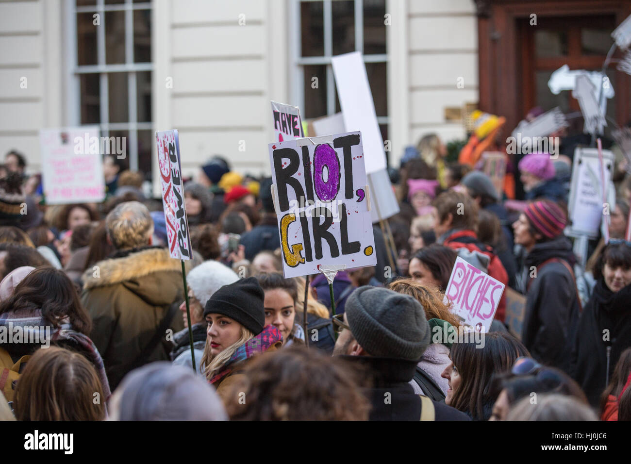 London. UK 21st January. Thousands attend the women's march on London ...