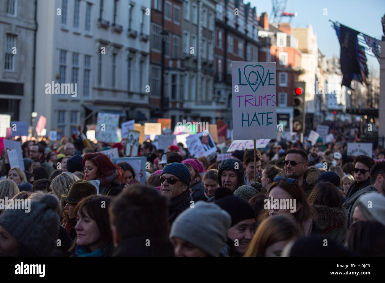 London. UK 21st January. Thousands attend the women's march on London ...