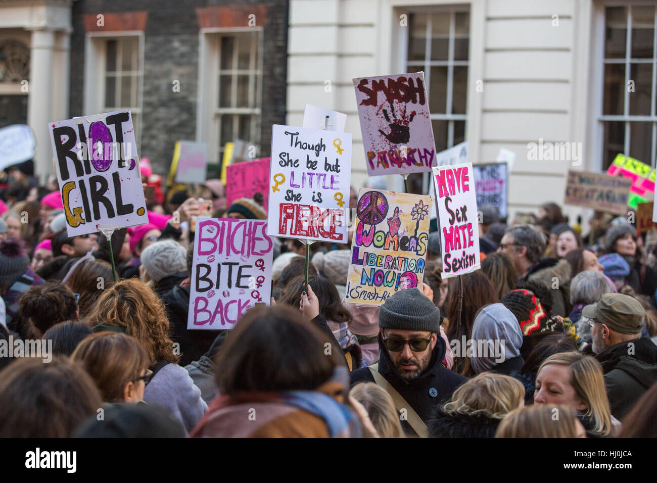 London. UK 21st January. Thousands attend the women's march on London ...