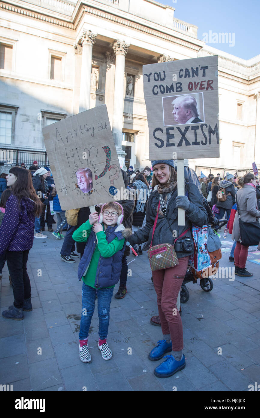 London. UK 21st January. Thousands attend the women's march on London ...