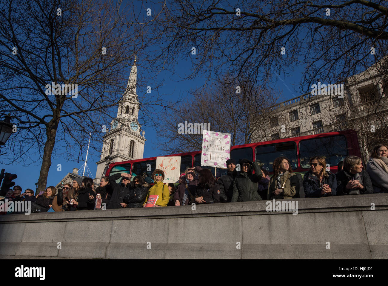 London. UK 21st January. Thousands attend the women's march on London ...