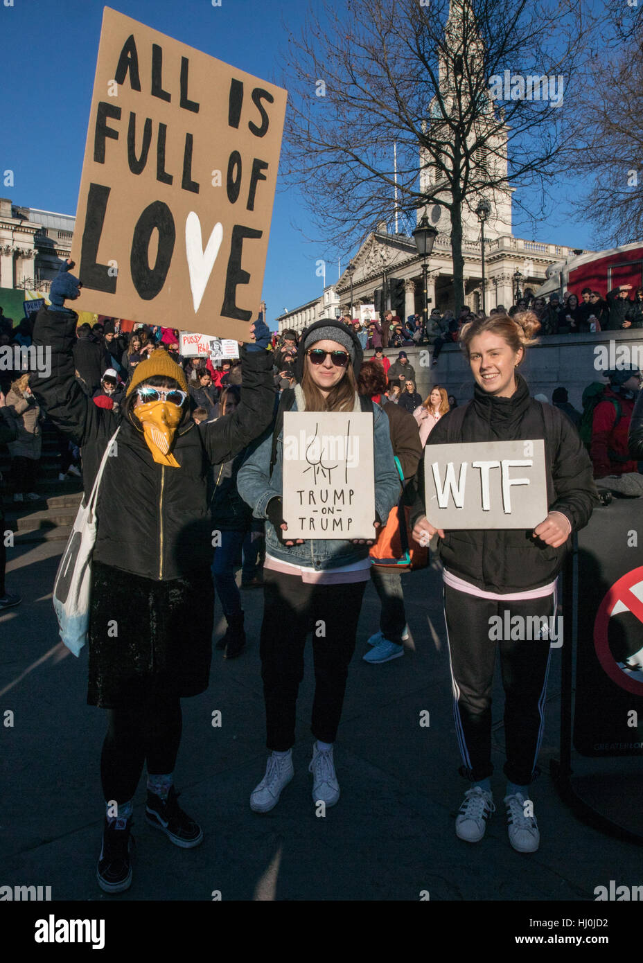 London. UK 21st January. Thousands attend the women's march on London ...