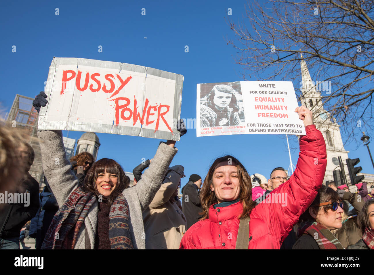London. UK 21st January. Thousands attend the women's march on London ...