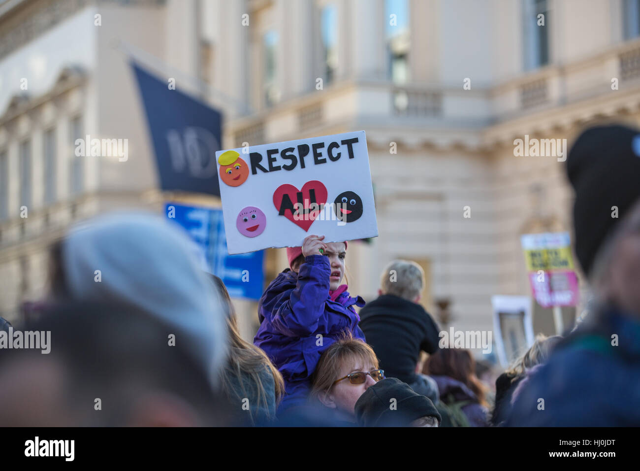 London. UK 21st January. Thousands attend the women's march on London ...