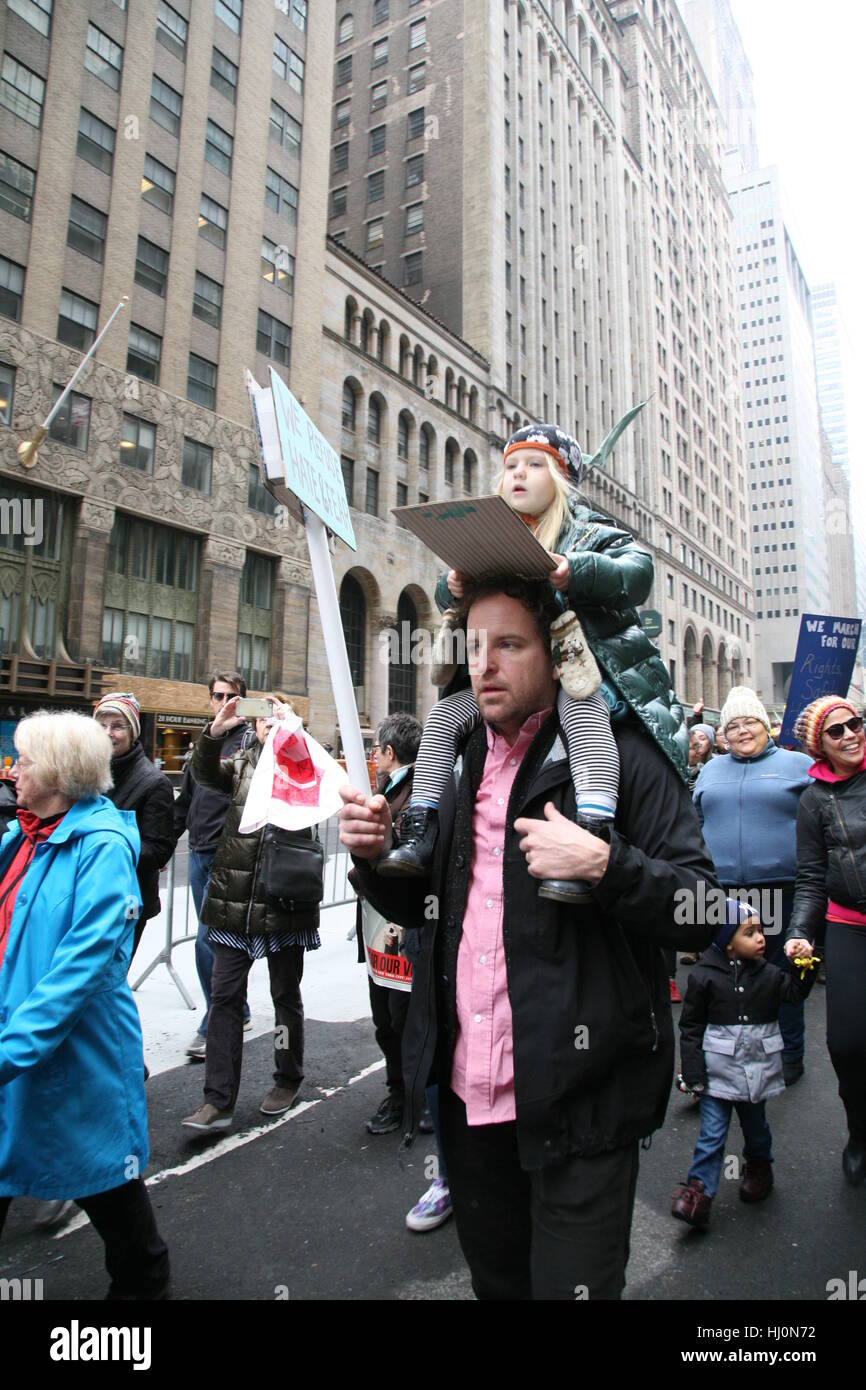 Tens of Thousands Attend Women’s March In New York Stock Photo - Alamy