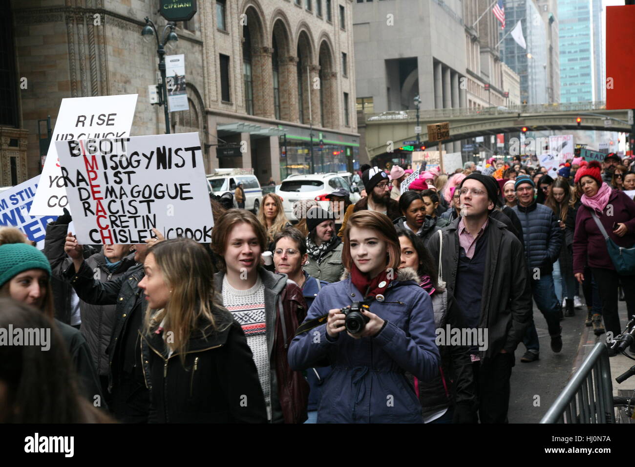 Tens of Thousands Attend Women’s March In New York Stock Photo - Alamy
